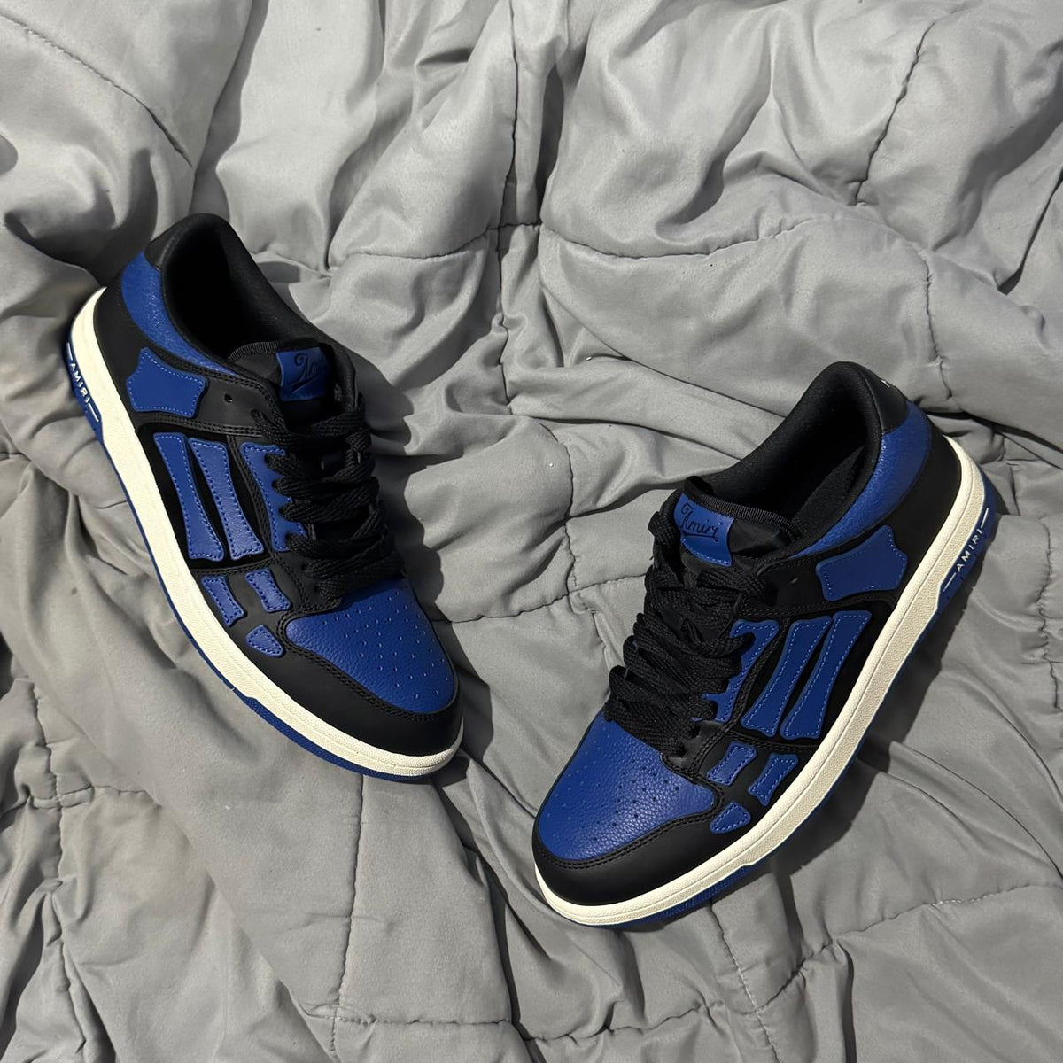 AMIRI SKEL LOW TOP BLACK BLUE