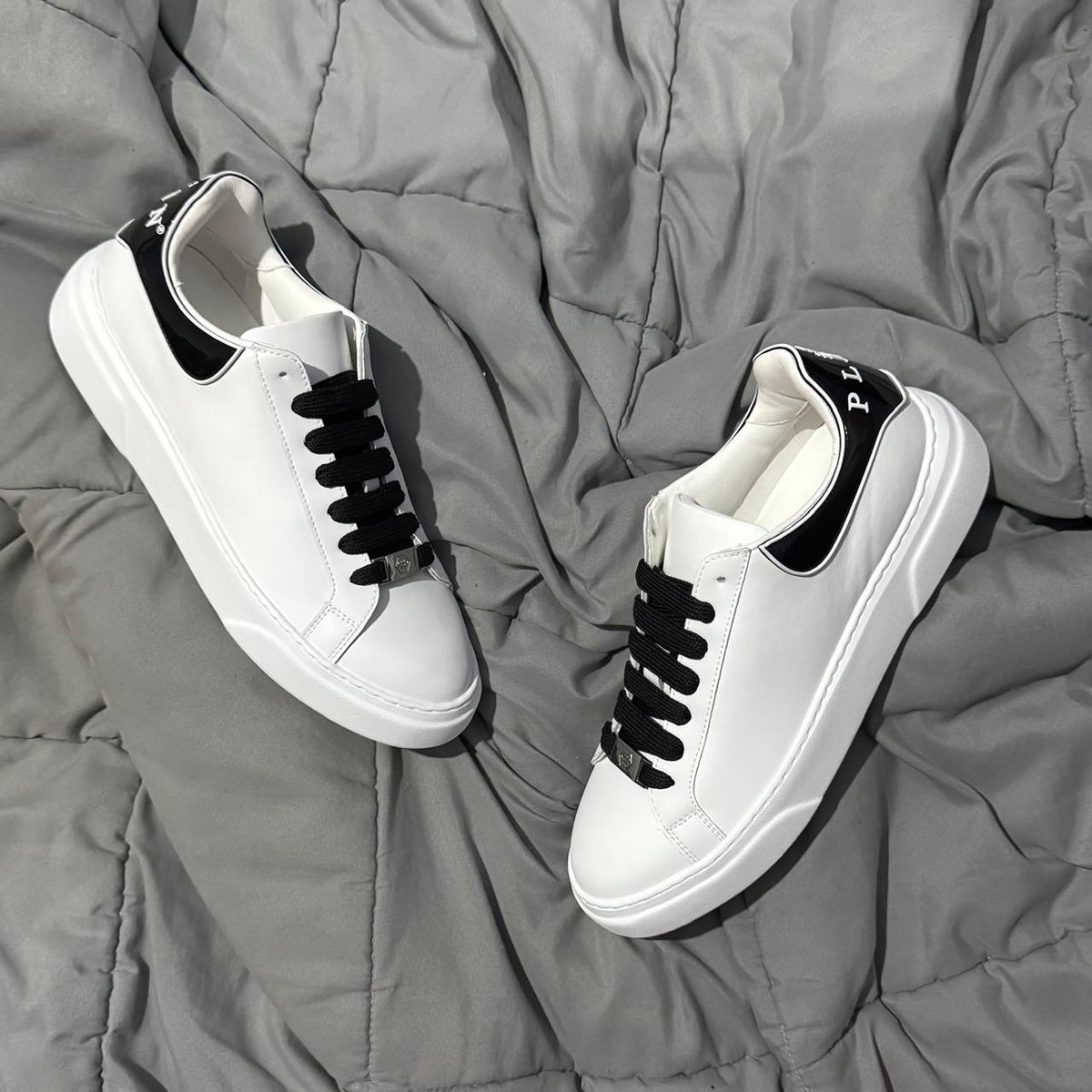 PHILIPP PLEIN LEATHER SNEAKERS