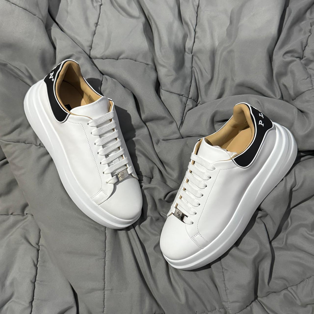 PHILIPP PLEIN LEATHER SNEAKERS