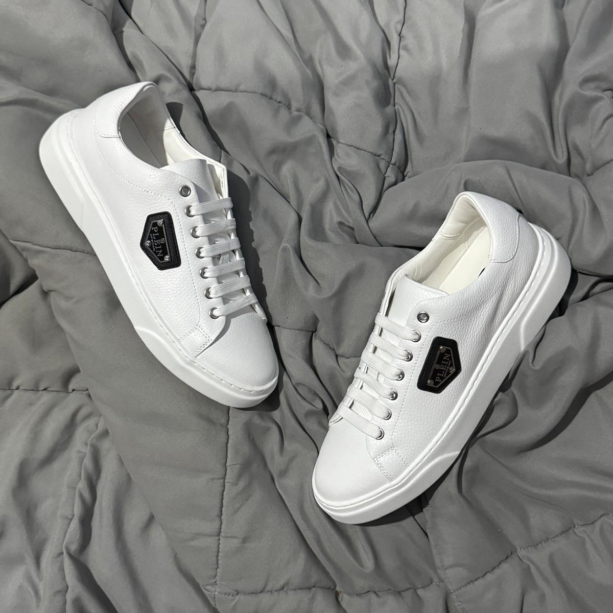 PHILIPP PLEIN LEATHER SNEAKERS