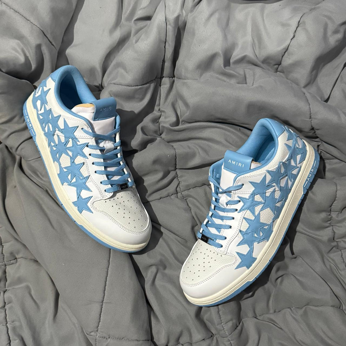 AMIRI STARS WHITE BLUE