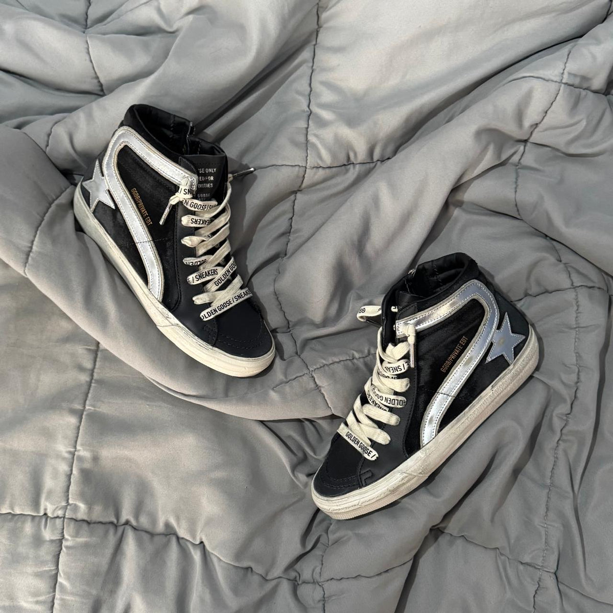 GOLDEN GOOSE BLUE SLIDE STAR