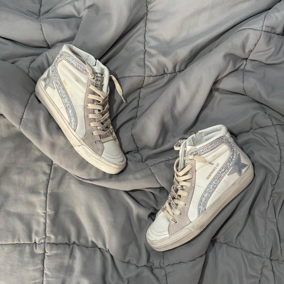 GOLDEN GOOSE WHITE SLIDE STAR