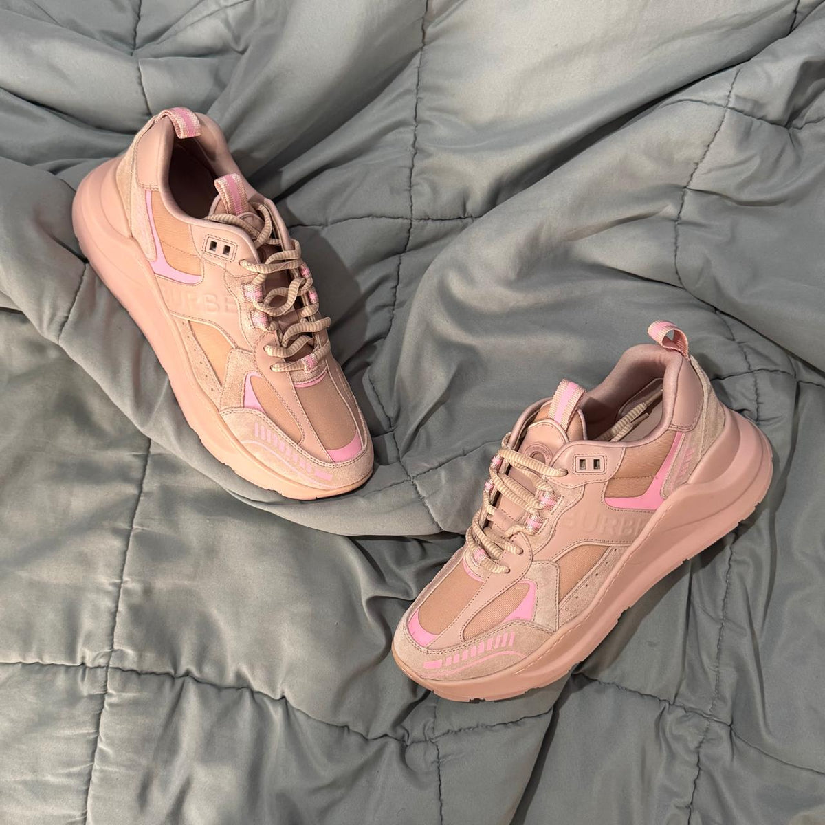 BURBERRY PINK TRAINER SNEAKERS