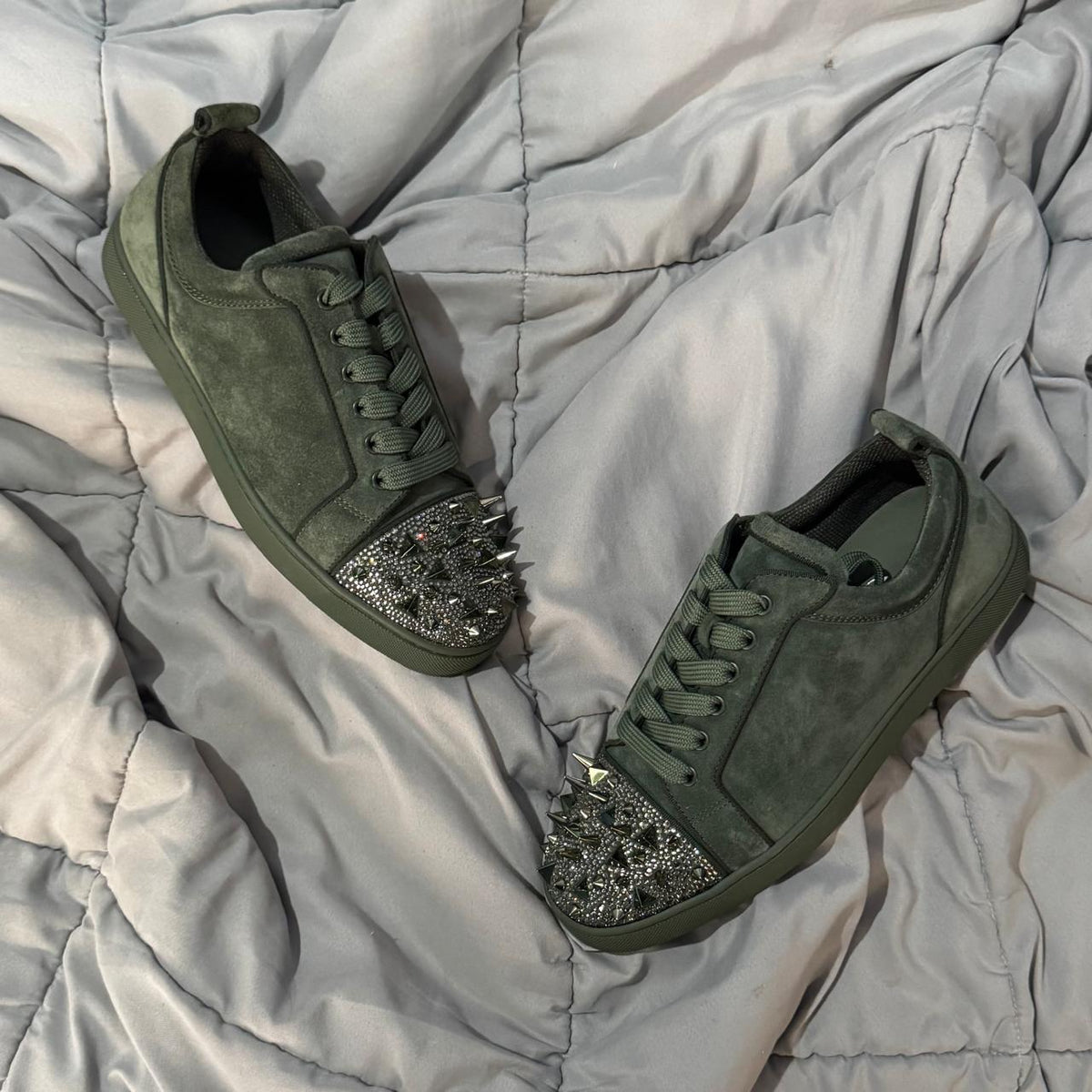 CHRISTIAN LOUBOUTIN SUEDE CRYSTALS