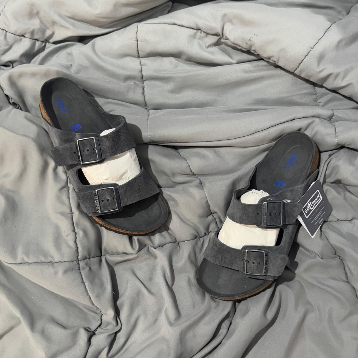 BIRKENSTOCK ARIZONA GREY LEATHER
