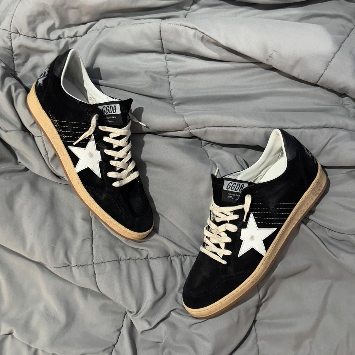 GOLDEN GOOSE BALLSTAR BLACK SUEDE