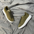 MCQUEEN OVERSIZED GREEN LEATHER